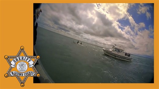 MCSO MARINE DIVISION RESCUES FOUR BOATERS Harrison Township, MI – On June 23, 2024, at approximately, 3:04PM, Macomb County Sheriff’s Office (MCSO) Marine Division was dispatched to Lake St. Clair, approximately one mile East of the mouth of the Clinton River, for a capsized vessel. It was reported that four individuals, wearing life jackets, were in the water but hanging onto the vessel. MCSO Patrol Boats 3 and 4 responded to the capsized vessel. Deputies were able to navigate the rough waters 
