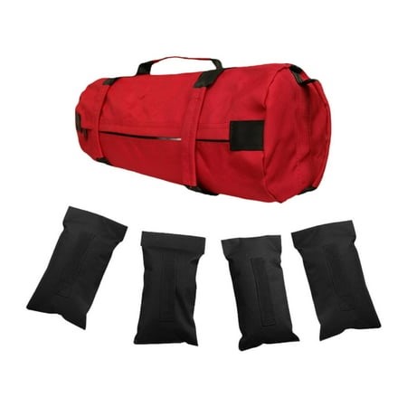 Colaxi Empty Adjustable Weight Sandbag with Handles Workout Sandbag Weightlifting Training Sandbag for Running Homes Training Red - Walmart.ca
