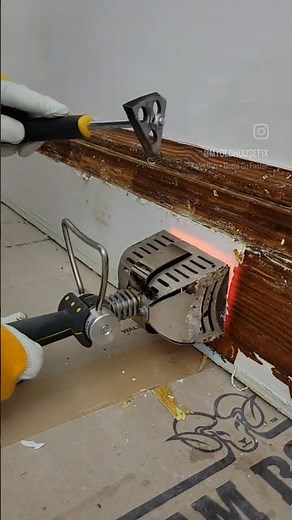 Speedheater Cobra in action stripping 100 years of paint on baseboards! #speedheatercobra