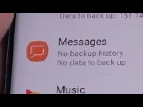 Samsung Galaxy S8: How to Backup Text Messages to the Cloud