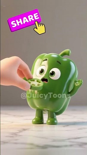 Ultra-Clean Bell Pepper ASMR 🫑 | Cute 3D Crunch #BellPepperASMR #3danimation nimation #shortsviral