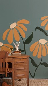 7.9K views · 20 reactions | Transform your walls into a canvas with this beginner-friendly DIY wall mural. Use a projector to outline your design and just start painting! Whether you're a seasoned artist or a beginner, this video walks you through the entire process, adding a personal touch to any room.  | HGTV Home | Facebook