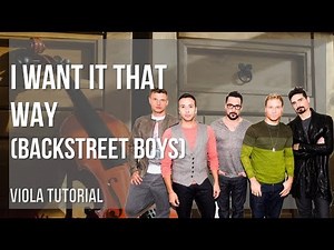 How to play I Want It That Way by Backstreet Boys on Viola (Tutorial)