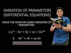 Variation of Parameters (Second Order DE) - Differential Equations