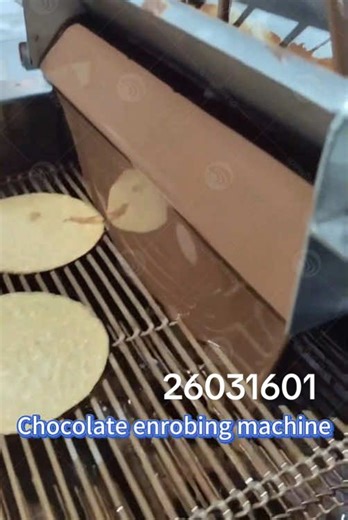 Chocolate coating machine. Please contact us if you need chocolate equipment.#Chocolate #factory #Chocolatemachine