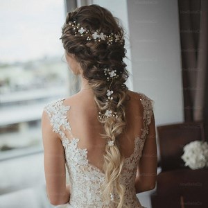 Real Flower Hydrangea Bridal Hair Vine | Handmade Wedding Hair Piece With Pearls & Crystals - Etsy