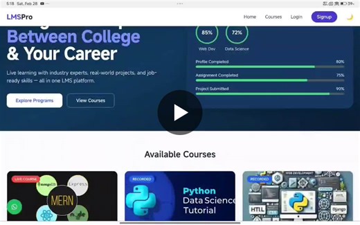 LearnSphere LMS: Scalable Online Learning Platform | Surya Kanta Ghosh posted on the topic | LinkedIn