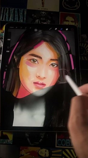 Vector Portrait Magic in Seconds – Procreate Tutorial #procreateart #shorts #procreate