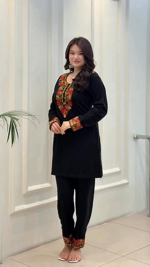 9.1K views · 448 reactions | Pls watch full video for color options 殺 Kashmere kadai woolen co-ords set Size:m(38),l(40),42(xl),44(xxl) | Tara Clothing Collection | Facebook