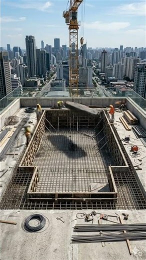 Building a Luxury Rooftop Infinity Pool! #RooftopPool #InfinityPool #LuxuryPool #PoolConstruction