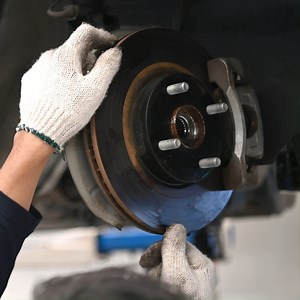 Why are there scratches on the brake discs?