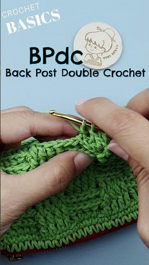 CROCHET BASICS Back Post Double Crochet (BPdc) | Vivi Berry DIY