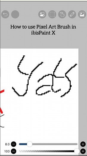 How to use Pixel Art Brush in ibisPaint #ibispaintx #art #shorts