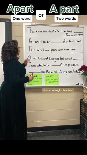 Understanding the Difference Between 'Apart' and 'A Part'