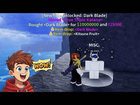 Finally I Got Rip_Indra Admin DARK BLADE in Blox Fruits + very hard get this finally!