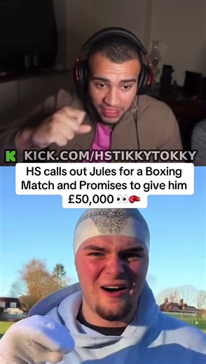 HS offers jules 50k to fight him, jules wants 100k🤣 #hstikkytokky #fyp #edmatthews #jules #hs @jdtickerz