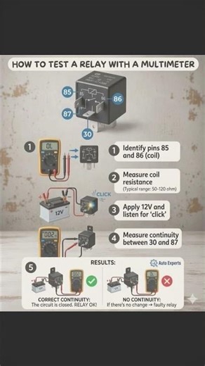 Test a Relay With Multimeter #engineering #electrical #learning