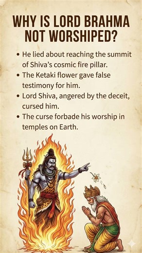 why brahma is not worshiped #sanatandharma