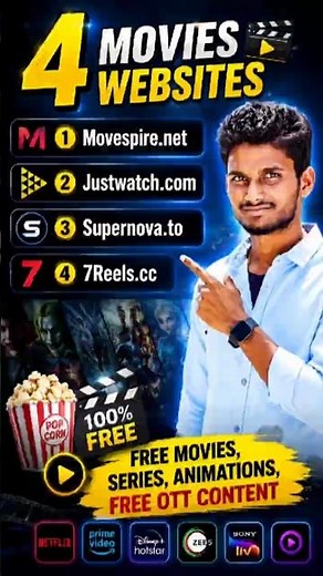 My Top 4 Go-To Sites for Free Movies & Shows 📺 #StreamingTips #Tech