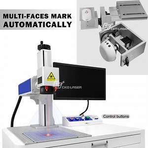 [Hot Item] Automatically Multi-Faces Laser Marking Machine for Printing Logos at Different Dimension