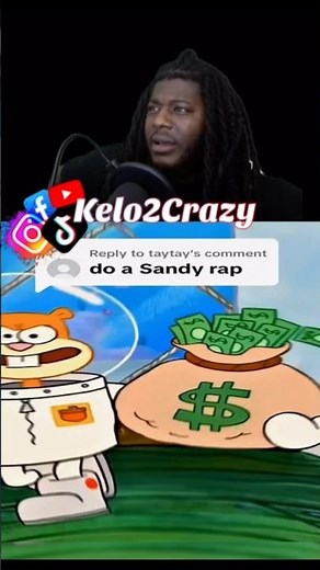 SANDY CHEEKS SPITTIN BARS🔥🔥 #memes #spongebob #reaction #sandycheeks #trending