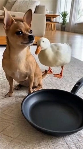 It started with one tiny bite… and turned into full kitchen warfare. 🍳😂 This duck clearly chose chaos when it grabbed the Chihuahua’s head — but this little warrior was NOT about to let that slide. Next thing you know… fry pan in paw and revenge mode activated. Small dog. Big attitude. Zero tolerance policy. Who do you think won this battle? 😭 #FunnyDogs #DuckVsDog #PetChaos #DogDrama #TinyButFierce #AnimalComedy #PetLife #UnexpectedMoments #ViralPets #LaughOutLoud | Nemo Gaming