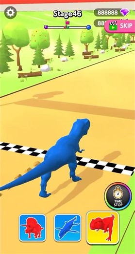 🎮 Dino Ninja Race Stage #46 🦖👑 #shorts #mobilegame #trex