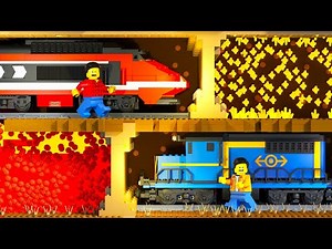 LEGO Train Secret Lava Tunnel Ride Fail