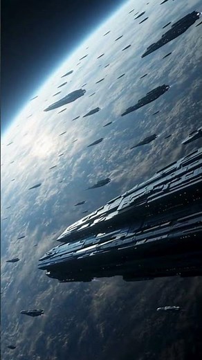 Cinematic Sci-Fi Armada | Epic 4K Spaceship Fleet Animation,Sunrise of a Galactic Empire