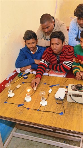 Electric bell connection with Three room #iti #experiements