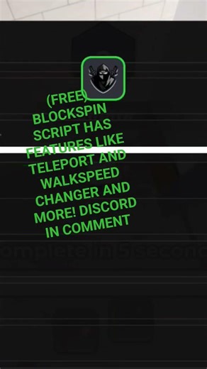 (FREE) BLOCKSPIN SCRIPT HAS FEATURES LIKE TELEPORT AND WALKSPEED CHANGER AND MORE! DISCORD IN COMMEN