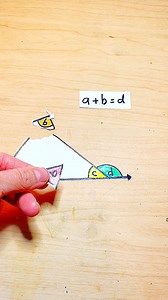 1.5M views · 8.8K reactions | Sum of angles A and B equal angle D in this triangle sitting on a line. #visualmath #visualproof #mathteacher #funmath | Scaffolded Math and Science | Facebook