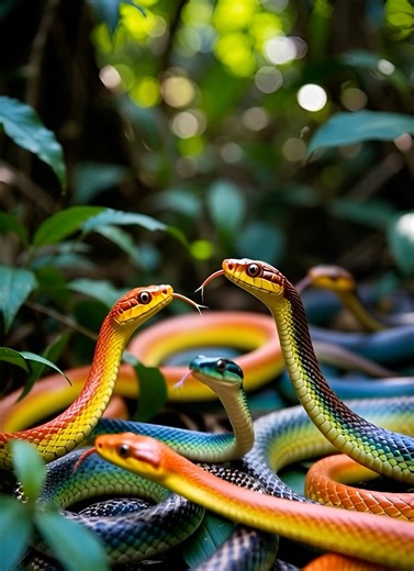World’s Most Colorful Snakes Found Together! 😱🌈 | Rare Footage
