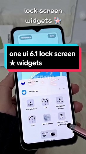 Samsung Galaxy A14 One UI 6.1 Update - Lock Screen Widgets