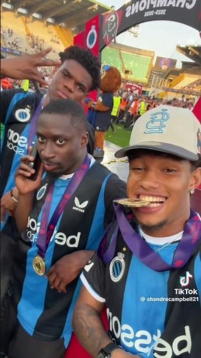 Shandre Campbell Celebrating Belgian Pro League Triumph With Teammates🔥❤