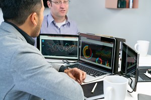 15K views · 95 reactions | Boost up your efficiency anywhere like when you are in your office. Trio offers up to 3 screen experience that saves your time switching between tabs. Ready stock now: https://www.storminggravity.com/products/trio-portable-dual-triple-screen-laptop-monitor It supports Windows, MacBook, Linux and Android, including All Surface Laptop. | Storming Gravity | Facebook