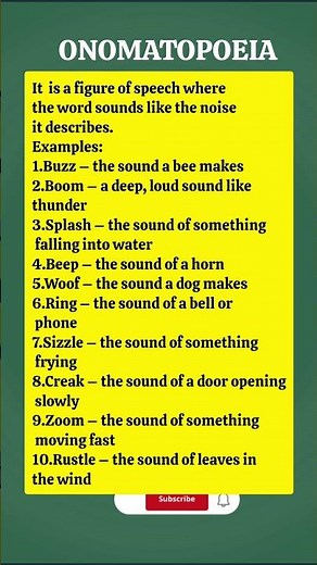 Onomatopoeia meaning with examples