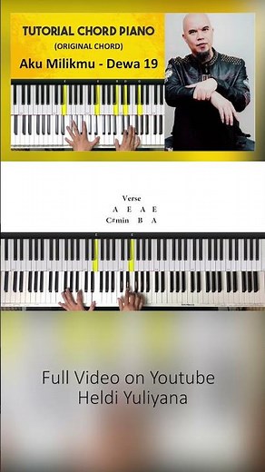 Tutorial Chord Piano Aku Milikmu Dewa 19 Verse