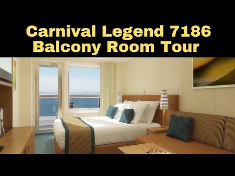 Carnival Legend Balcony 7186 Room Tour