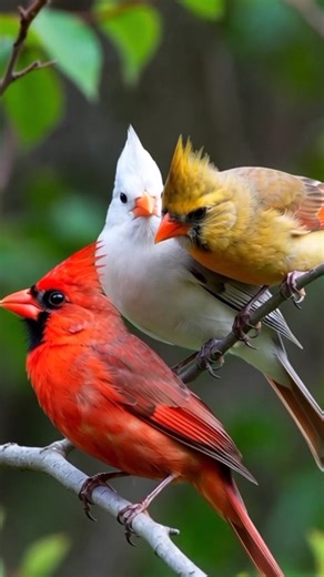 52K views · 3.3K reactions |  “Three colors, one song—nature just dropped its rarest trio.” 列❤️懶✨ #CardinalTrio #NatureDrop #RareSight #ViralReels #ColorSymphony #BirdTok #BirdLovers #WildlifeMagic #ColorfulBirds #NatureVibes #BirdWatching #InstaBirds #BirdsOfInstagram #FeatheredFriends #ViralBirds #NaturePhotography #BirdLife #ExoticBirds #BirdWatchers #BirdGram #PeacefulNature | Cardinal Solitude | Facebook