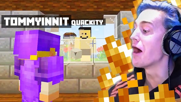 Ninja and TommyInnit HILARIOUS Minecraft trolling! w/ ‪Quackity‬ & ‪Tubbo‬​