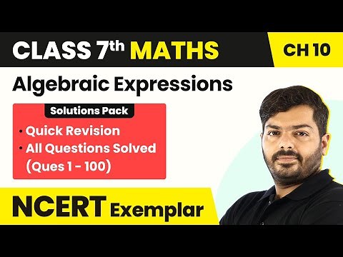 Class 7 Maths Unit 10 NCERT Exemplar Book - Quick Revision/All Concepts/All Questions Solved