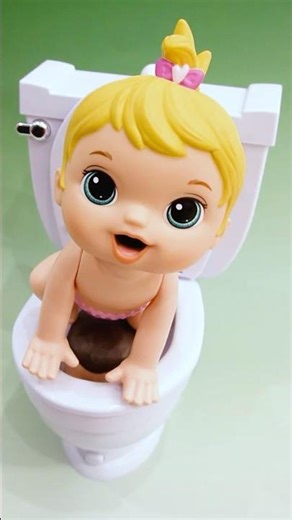 Funny ASMR Baby Alive POTTY TRAINING on SKIBIDI TOILET #funnyshorts #babyalive #skibiditoilet