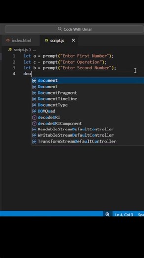 calculator in JavaScript