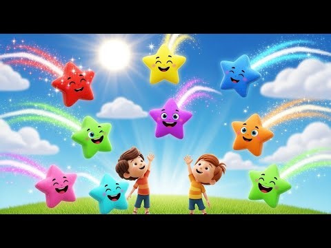 Nine Little Toy Stars Shine Shine Shine | Bedtime Lullaby & Counting Song