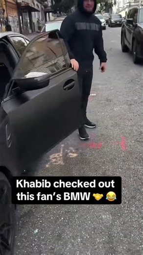 Khabib had to get some pics of his car 📸 (via @em3comp/IG)