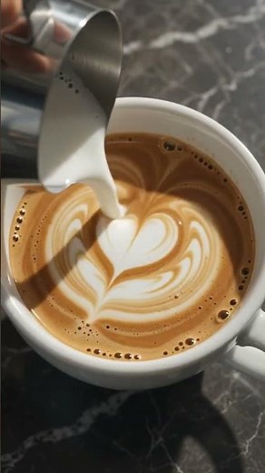 Perfect Heart Latte Art Cappuccino ❤️☕ | Café-Style Coffee Made at Home!