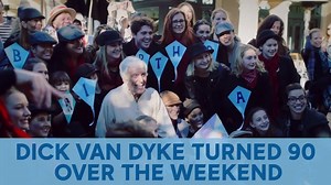 Dick Van Dyke got a birthday treat that was "practically perfect in every way" when a flash mob performed iconic songs and dances from "Mary Poppins" in honor of his 90th birthday. See the full performance: http://abc7ne.ws/1YglXWZ LIKE to wish this Hollywood icon a happy birthday! | ABC7 News