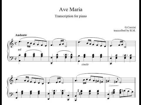 AVE MARIA dit de Caccini (V.VAVILOV) - Piano + Sheet Music