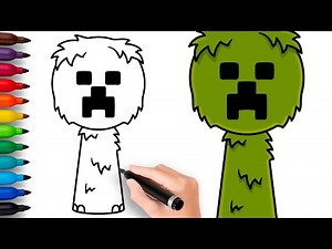 COMO DIBUJAR a CREEPER (Sprunki) | A Minecraft Movie (2025) - fácil y rápido dibujo